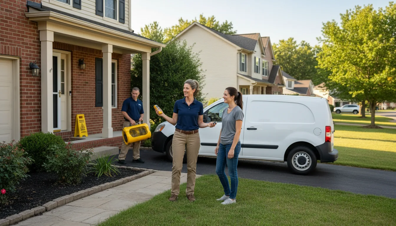 Residential water damage restoration in Hickory, PA
